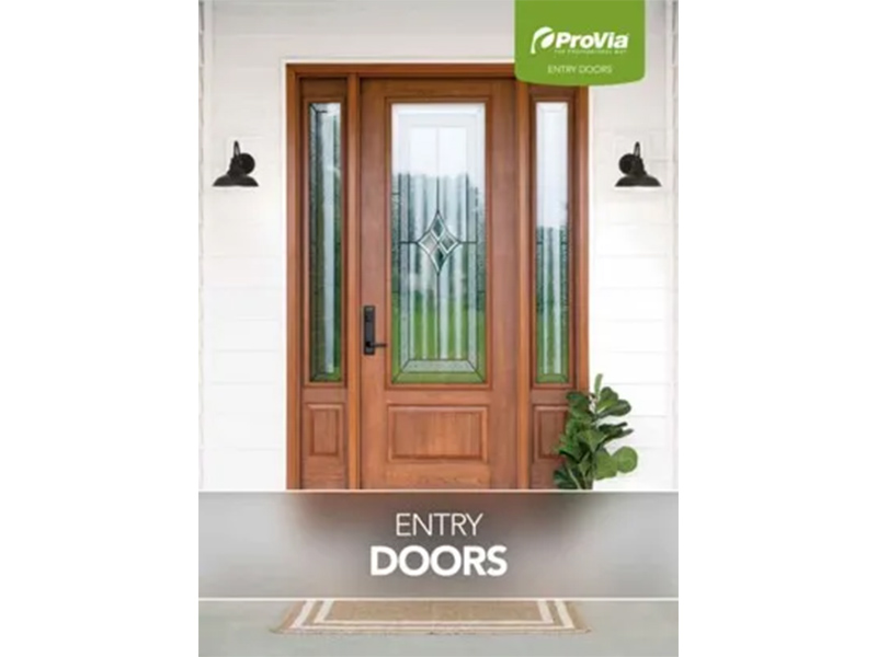 Wood entry door