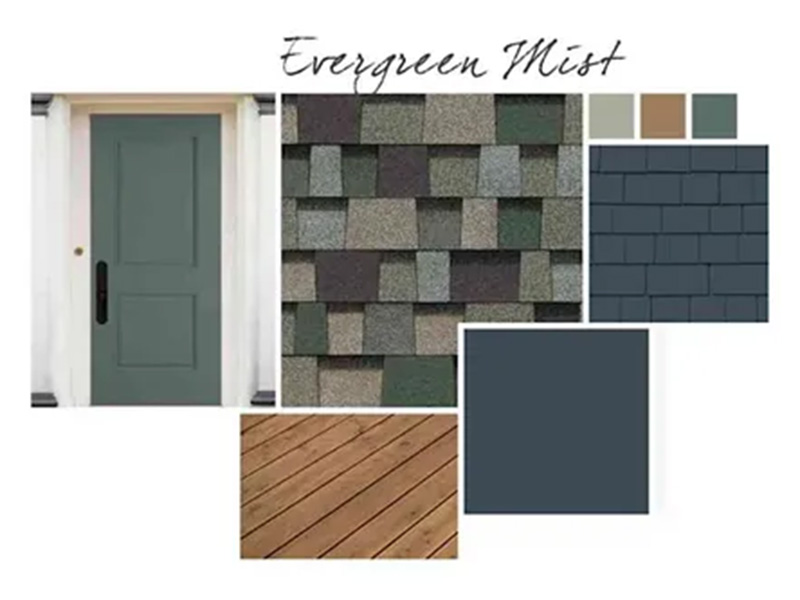 Exterior color and material samples