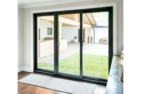 Interior sliding glass patio door