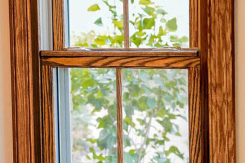 Wood framed window