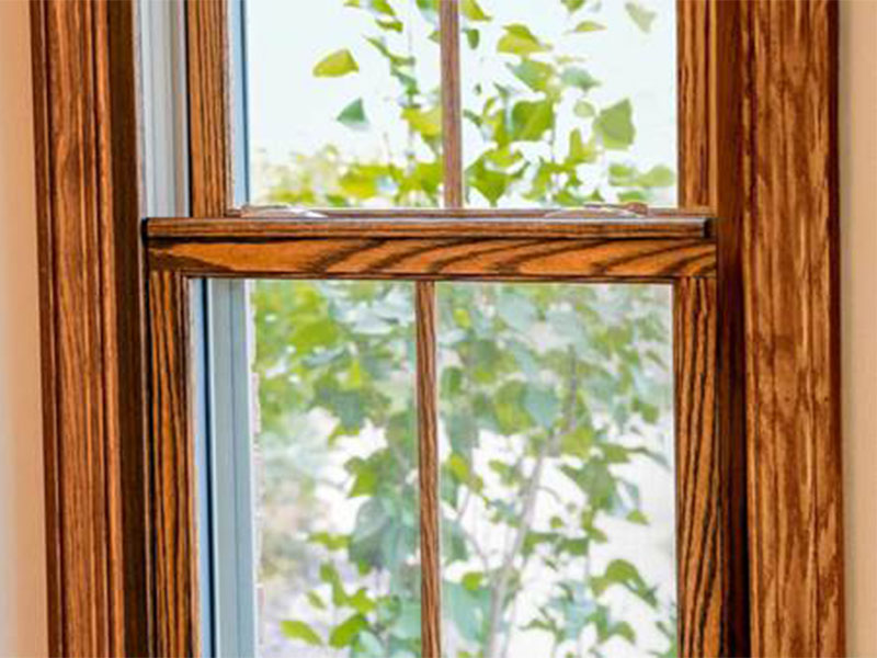 Wood framed window