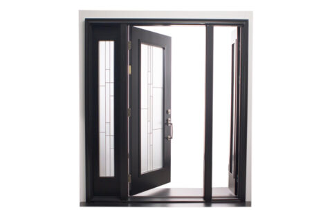 One main door and one mini door.